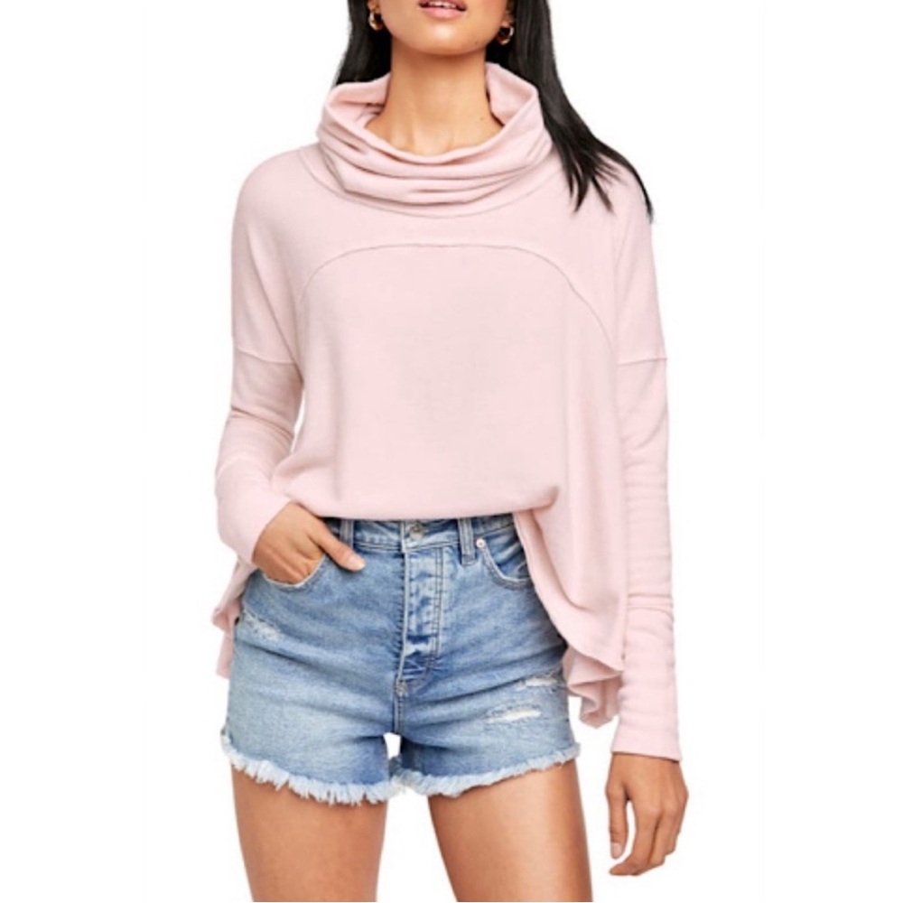 FREE PEOPLE We The Free Cozy Time Funnel Top oversized XS
